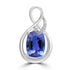 2.93ct Tanzanite Pendants with 0.056tct Diamond set in 18K White Gold