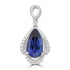 3.98ct Tanzanite Pendants with 0.198tct Diamond set in 18K White Gold