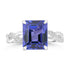 5.14ct Tanzanite Rings with 0.1tct Diamond set in 18K White Gold