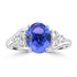 2.28ct Tanzanite Rings with 0.383tct Diamond set in 18K White Gold