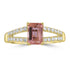 1.09ct Imperial Topaz Rings with 0.224tct Diamond set in 14K Yellow Gold