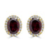 3.07ct Rhodonite Earring with 0.302tct Diamond set in 14K Yellow Gold