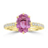 2.57ct Pink Sapphire Rings with 0.25tct Diamond set in 18K Yellow Gold