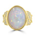 8.42ct Opal Rings with 0.179tct Diamond set in 18K Yellow Gold