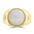 5.87ct Opal Rings with 0.066tct Diamond set in 18K Yellow Gold