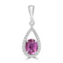 2.12ct Pink Sapphire Pendants with 0.208tct Diamond set in 18K -