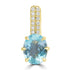 2.34ct Aquamarine Pendants with 0.105tct Diamond set in 18K Yellow Gold