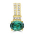 0.67ct Tourmaline Pendants with 0.054tct Diamond set in 18K Yellow Gold
