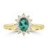 0.63ct Tourmaline Rings with 0.256tct Diamond set in 18K Yellow Gold