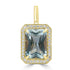 4.11ct Aquamarine Pendants with 0.265tct Diamond set in 18K Yellow Gold
