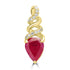 1.12ct Ruby Pendants with 0.047tct Diamond set in 18K Yellow Gold