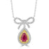 1.15ct Ruby Necklaces with 0.444tct Diamond set in 18K Two Tone Gold