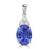4.99ct Tanzanite Pendants with 0.182tct Diamond set in 18K White Gold