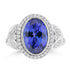 5.01ct Tanzanite Rings with 0.345tct Diamond set in 18K White Gold