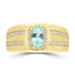 0.79ct Paraiba Tourmaline Rings with 0.313tct Diamond set in 18K Yellow Gold