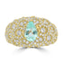 1ct Paraiba Tourmaline Rings with 1.408tct Diamond set in 18K Yellow Gold