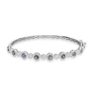 1.6ct Alexandrite Bangles with 1.081tct Diamond set in 18K White Gold