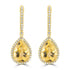 5.85ct Yellow Beryl Earrings with 0.406tct Diamond set in 18K Yellow Gold