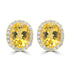 6.33ct Yellow Beryl Earrings with 0.715tct Diamond set in 18K Yellow Gold
