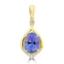 5.12ct Tanzanite Pendants with 0.195tct Diamond set in 18K Yellow Gold