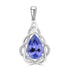 3.64ct Tanzanite Pendants with 0.166tct Diamond set in 18K White Gold