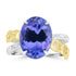 6.26ct Tanzanite Rings with 0.215tct Diamond set in 18K Two Tone Gold