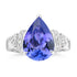3.83ct Tanzanite Rings with 0.373tct Diamond set in 18K White Gold
