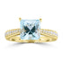 2.187ct Aquamarine Rings with 0.193tct Diamond set in 18K Yellow Gold