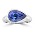 4.07ct Tanzanite Rings with 0.143tct Diamond set in 18K White Gold