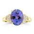4.36ct Tanzanite Rings with 0.104tct Diamond set in 18K Semi bezel