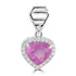 2.17ct Pink Sapphire Pendants with 0.168tct Diamond set in 18K White Gold