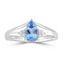 0.82ct Aquamarine Rings with 0.056tct Diamond set in 18K White Gold