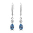 0.78ct Aquamarine Earrings with 0.068tct Diamond set in 18K White Gold