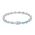 7.159ct Aquamarine Bracelets with 0.427tct Diamond set in 18K White Gold