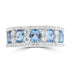 1.41ct Aquamarine Rings with 0.746tct Diamond set in 18K White Gold