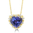 5.34ct Tanzanite Necklaces with 0.247tct Diamond set in 14K Yellow Gold