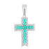 0.5ct Paraiba Tourmaline Pendants with 0.19tct Diamond set in 18K White Gold
