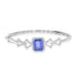 5.01ct Tanzanite Bangles with 0.562tct Diamond set in 18K White Gold