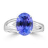 3.68ct Tanzanite Rings with 0.07tct Diamond set in 18K White Gold