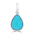 7.42ct Turquoise Pendants with 0.026tct Diamond set in 14K White Gold