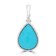 7.42ct Turquoise Pendants with 0.026tct Diamond set in 14K White Gold