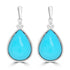 13.96ct Turquoise Earrings with 0.048tct Diamond set in 14K White Gold