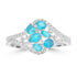 0.6ct Paraiba Rings with 0.24tct Diamond set in Platinum 950
