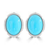 11.89ct Turquoise Earrings with 0.161tct Diamond set in 14K White Gold