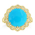 4.93ct Turquoise Rings with 0.138tct Diamond set in 14K Yellow Gold
