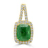 3.7ct Tsavorite Pendants with 0.34tct Diamond set in 18K Yellow Gold