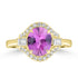 1.81ct Pink Sapphire Rings with 0.39tct Diamond set in 18K Yellow Gold
