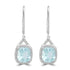 3.83ct Aquamarine Earrings with 0.35tct Diamond set in 14K White Gold