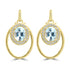 2.69ct Aquamarine Earrings with 0.336tct Diamond set in 14K Yellow Gold