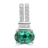 0.59ct Tourmaline Pendants with 0.054tct Diamond set in 18K White Gold